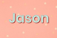 Jason word art pastel typography