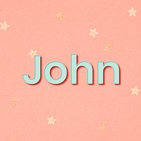 John male name typography vector | Free Vector - rawpixel