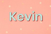 Kevin male name typography vector