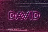 David neon name font typography