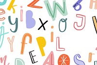 Doodle alphabet typography vector design space