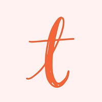 T letter doodle typography vector font