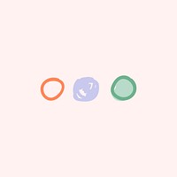 Pastel period symbol vector doodle font hand drawn mixed