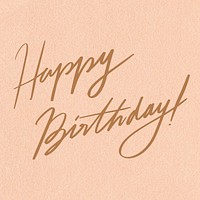 Hand lettering happy birthday! message calligraphy vector