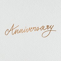Hand lettering anniversary word calligraphy vector