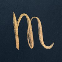 Hand drawn letter M psd lettering typography font