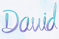 David name hand lettering vector font