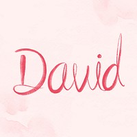 David male name vector calligraphy font