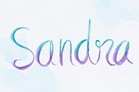 Sandra female vector name calligraphy font