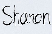 Vector hand drawn Sharon font typography