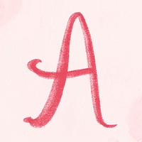 Letter a brush stroke vector typography font