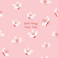 Editable floral aesthetic template vector for social media post with inspirational quote