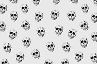 Simple vintage skull pattern background