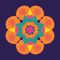 Diwali Indian rangoli vector design