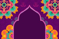 Diwali festival rangoli vector Indian frame