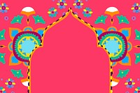 Diwali festival rangoli Indian vector frame