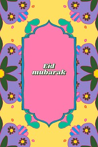 Eid mubarak social template vector