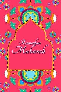 Ramadan Mubarak social template vector