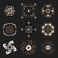 Mandala Indian element vector ornamental illustration collection