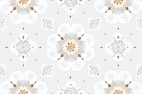 Mandala gray Indian pattern vector floral background