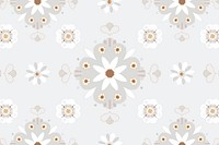 Mandala gray Indian pattern vector floral background