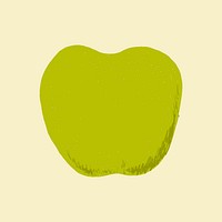 Colorful hand drawn apple fruit vector