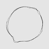 Line sketch circle frame vector