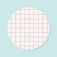 Blank circle grid notepad psd graphic