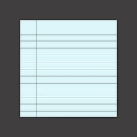 Blank blue lined notepaper vector graphic