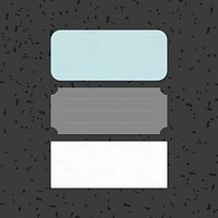 Printable sticky note vector set