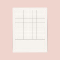 Blank white grid memo psd graphic