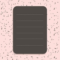 Blank brown lined memo pad vector graphic