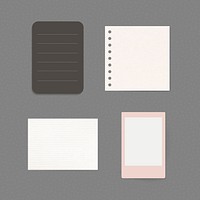 Office stationery note vector set