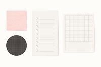 Notepad reminder paper psd set