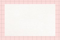 Blank notepaper vector on pink grid background