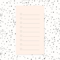 Blank to do list psd stationery graphic