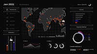 Marketing dashboard data analysis infographic vector