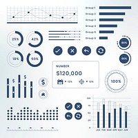 Infographic vector marketing data analysis dashboard