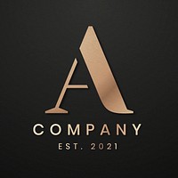 Elegant business logo vector with A letter design