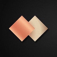 Luxury business logo psd bronze icon design