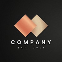 Luxury business logo vector copper icon design