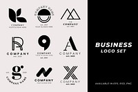 Modern classic business logo vector set