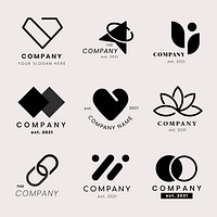 Modern classic business logo vector set