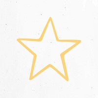Pastel yellow star vector clipart