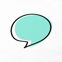 Green speech balloon vector business clipart