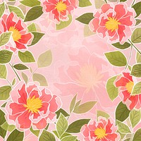 Hand-drawn rose background psd