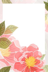 Hand drawn rose frame vector flower border