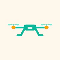 Cartoon drone vector agriculture icon