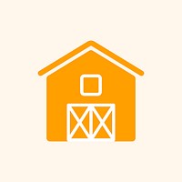 Cartoon barn vector agriculture icon