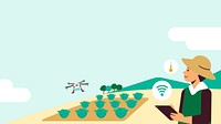 Precision agriculture psd social media background